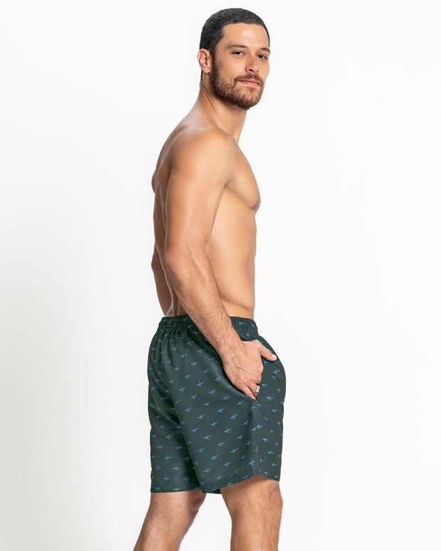 Pantaloneta de baño masculina con práctico bolsillo al lado derecho#color_998-colores-variados