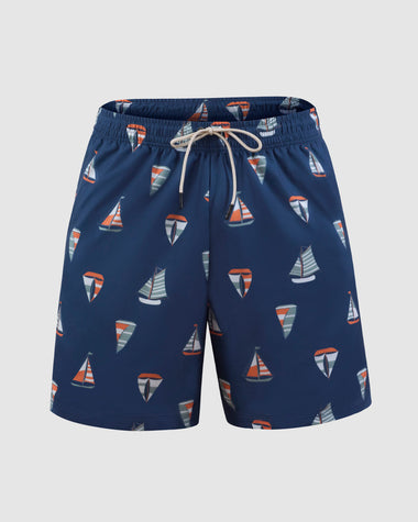 Pantaloneta de baño masculina con práctico bolsillo al lado derecho#color_a31-estampado-regata