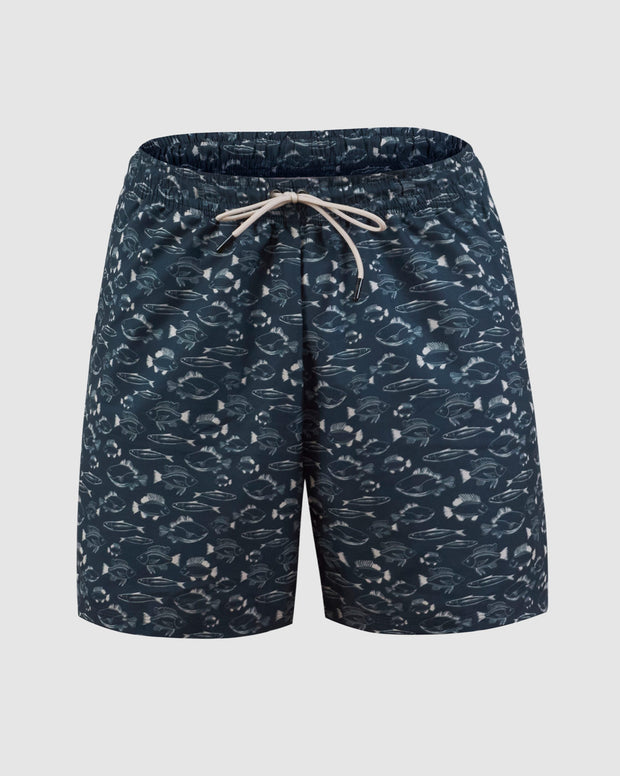 Pantaloneta de baño masculina con práctico bolsillo al lado derecho