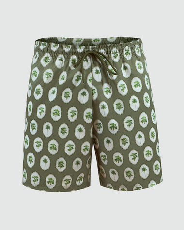 Pantaloneta de baño masculina con práctico bolsillo al lado derecho#color_a99-estampado-verde-palmeras