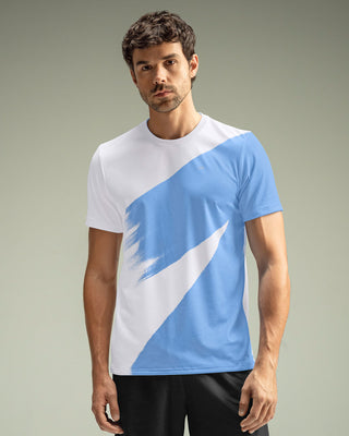 Camiseta deportiva masculina con tecnología de secado rápido#color_a59-blanco-argentina