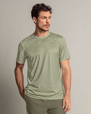 Camiseta deportiva masculina con tecnología de secado rápido#color_a78-estampado-verde