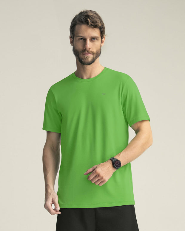 Camiseta deportiva masculina semiajustada de secado rápido
