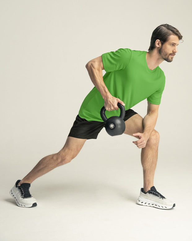 Camiseta deportiva masculina semiajustada de secado rápido