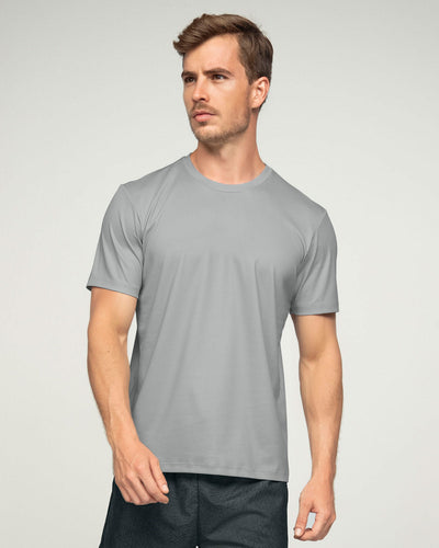 Camiseta deportiva masculina semiajustada de secado rápido#color_731-gris-claro