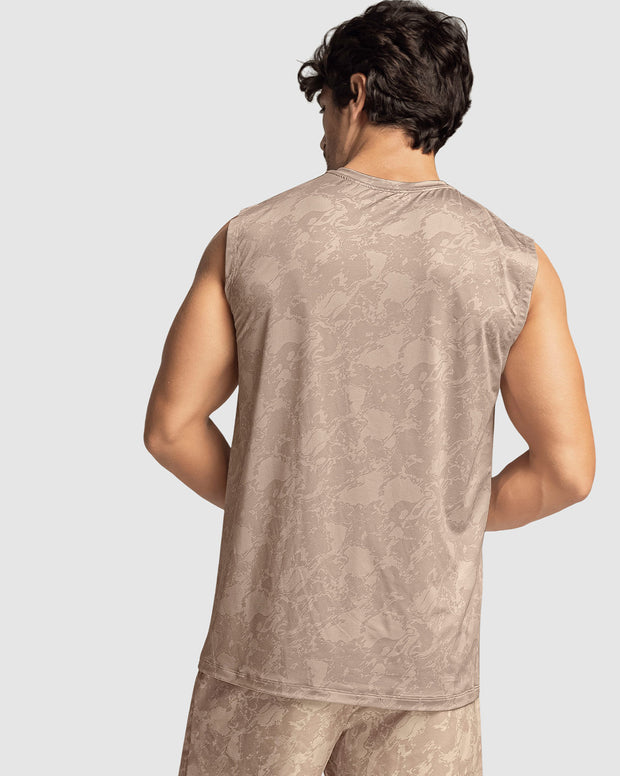 Camiseta manga sisa deportiva y de secado rápido para hombre