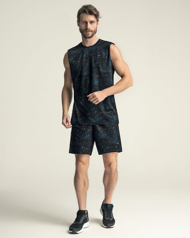 Camiseta manga sisa deportiva y de secado rápido para hombre