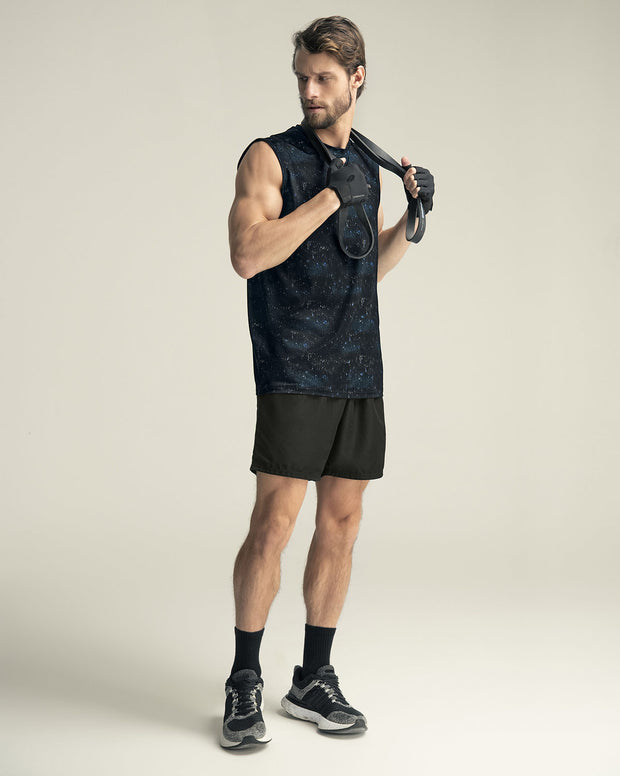 Camiseta manga sisa deportiva y de secado rápido para hombre