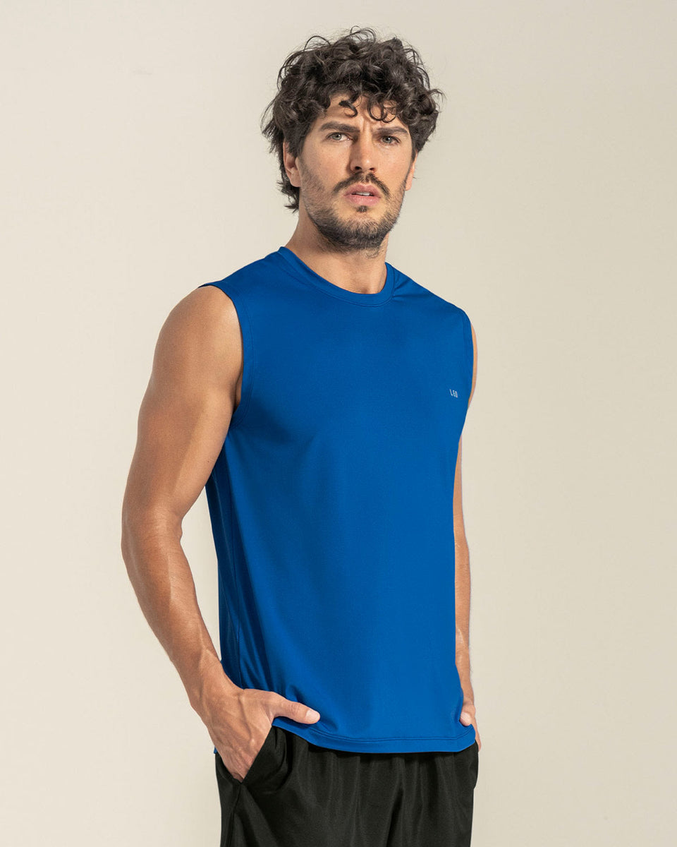 Camiseta manga sisa deportiva y de secado rápido para hombre