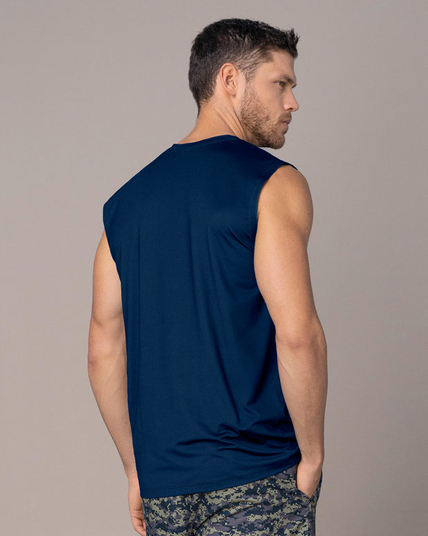 Camiseta manga sisa deportiva y de secado rápido para hombre