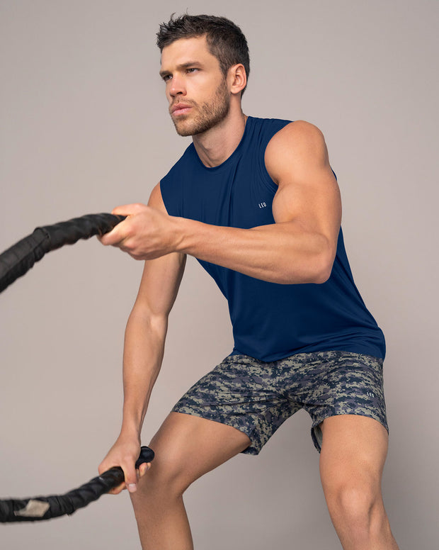 Camiseta manga sisa deportiva y de secado rápido para hombre