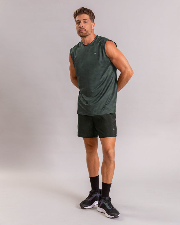 Camiseta manga sisa deportiva y de secado rápido para hombre