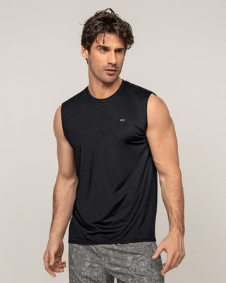 Camiseta manga sisa deportiva y de secado rápido para hombre#color_700-negro