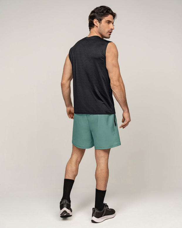 Camiseta manga sisa deportiva y de secado rápido para hombre