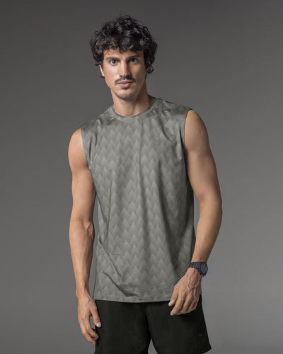 Camiseta manga sisa deportiva y de secado rápido para hombre#color_714-verde