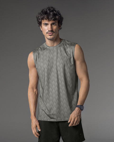 Camiseta manga sisa deportiva y de secado rápido para hombre#color_714-verde