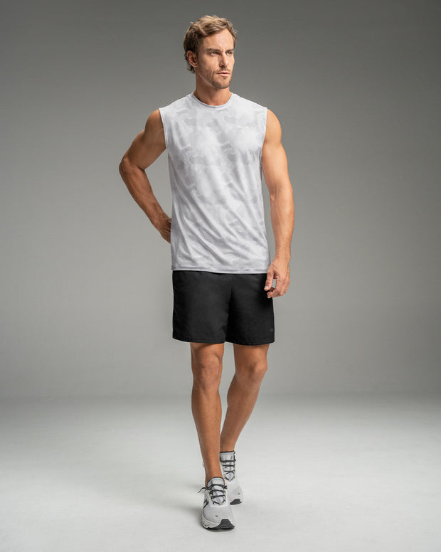 Camiseta manga sisa deportiva y de secado rápido para hombre