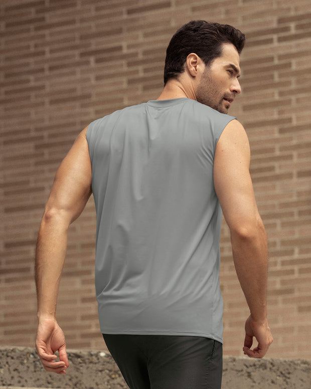 Camiseta manga sisa deportiva y de secado rápido para hombre
