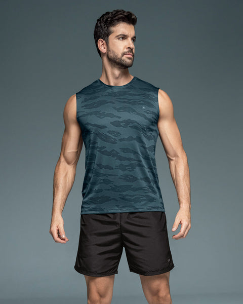 Camiseta manga sisa deportiva y de secado rápido para hombre#color_738-estampado-camuflado