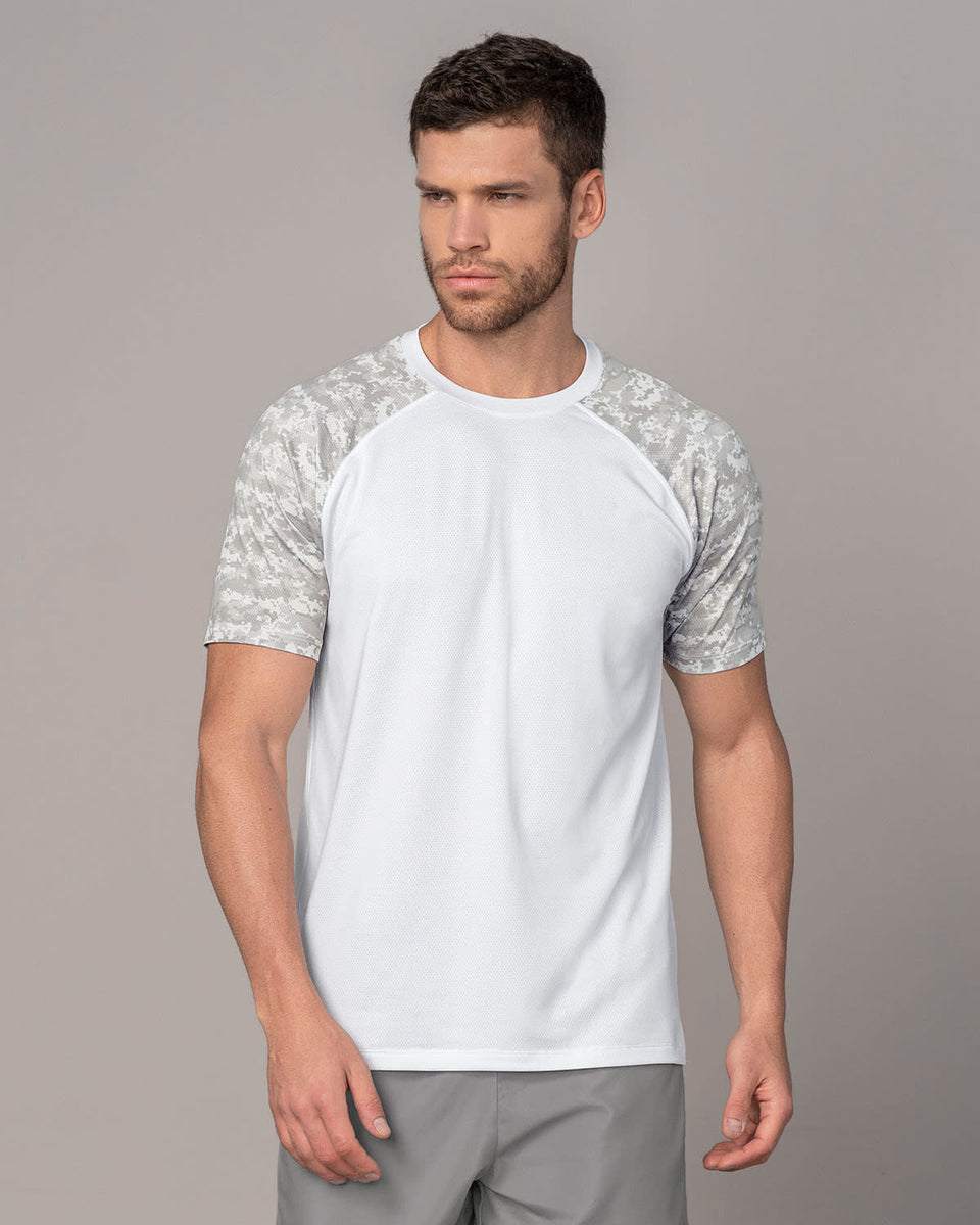 Camiseta deportiva con tela texturizada y transpirable