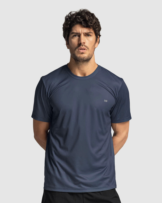 Camiseta deportiva con tela texturizada y transpirable