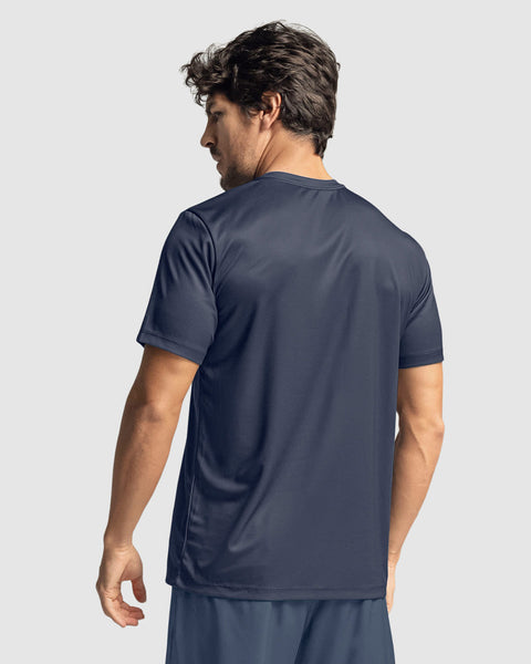 Camiseta deportiva con tela texturizada y transpirable#color_457-azul-grisaceo