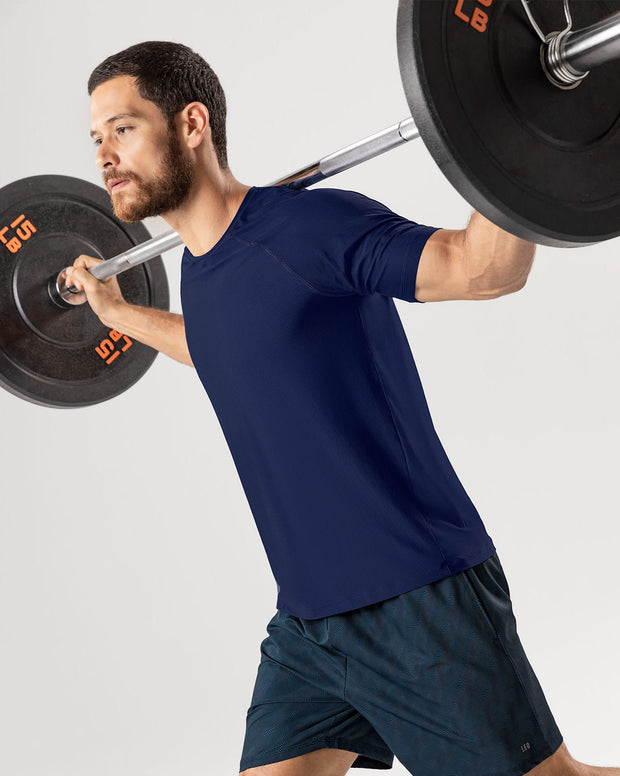Camiseta deportiva con tela texturizada y transpirable