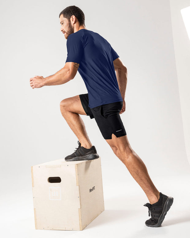 Camiseta deportiva con tela texturizada y transpirable