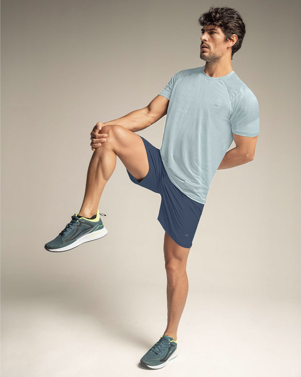 Camiseta deportiva con tela texturizada y transpirable