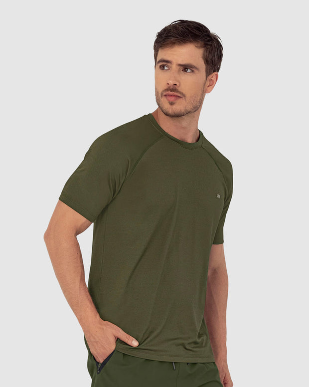 Camiseta deportiva con tela texturizada y transpirable