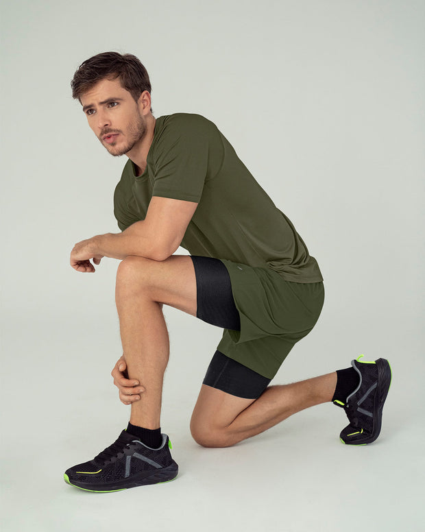 Camiseta deportiva con tela texturizada y transpirable