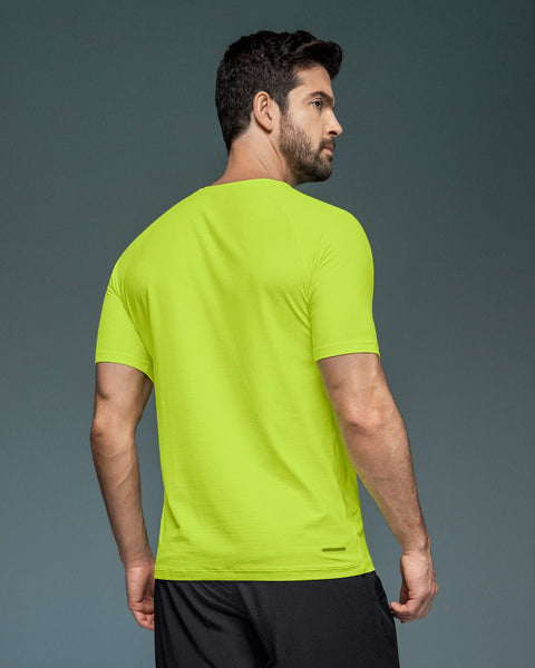 Camiseta deportiva con tela texturizada y transpirable#color_622-amarillo-neon