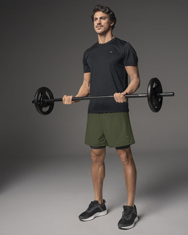Camiseta deportiva con tela texturizada y transpirable