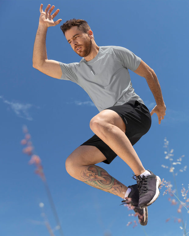 Camiseta deportiva con tela texturizada y transpirable