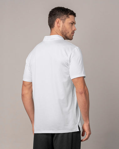 Camiseta deportiva transpirable con cuello tipo polo#color_000-blanco