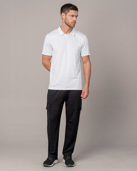 Camiseta deportiva transpirable con cuello tipo polo#color_000-blanco