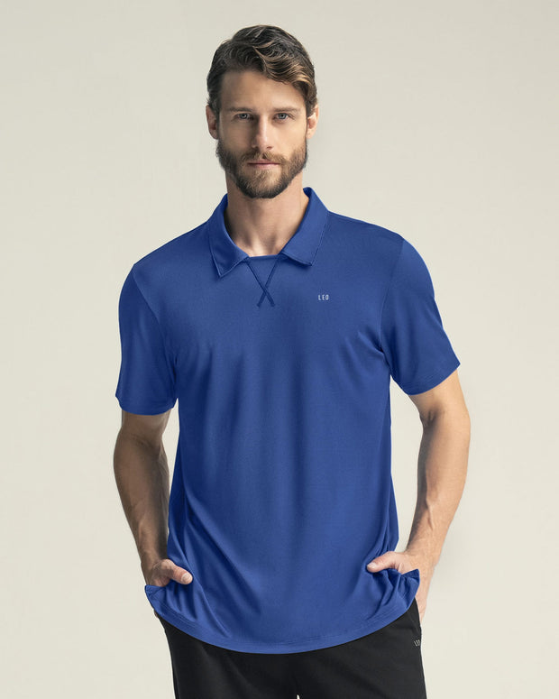 Camiseta deportiva transpirable con cuello tipo polo