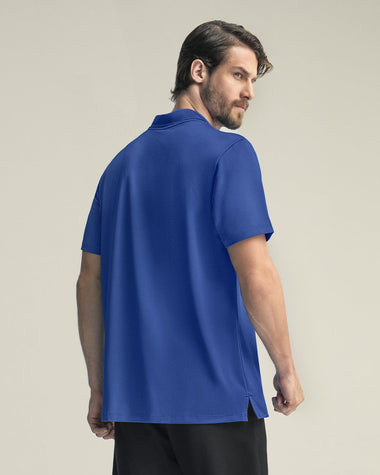 Camiseta deportiva transpirable con cuello tipo polo#color_521-azul