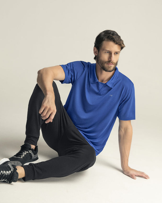 Camiseta deportiva transpirable con cuello tipo polo