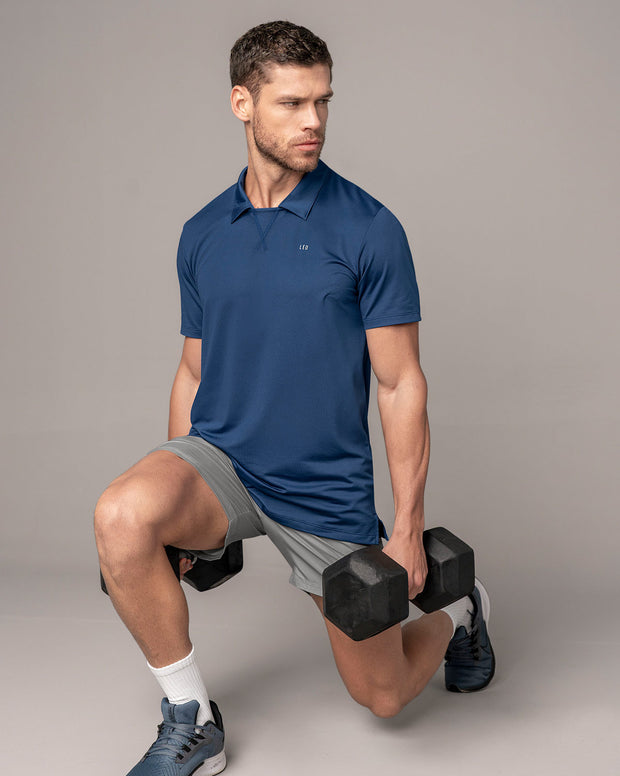 Camiseta deportiva transpirable con cuello tipo polo