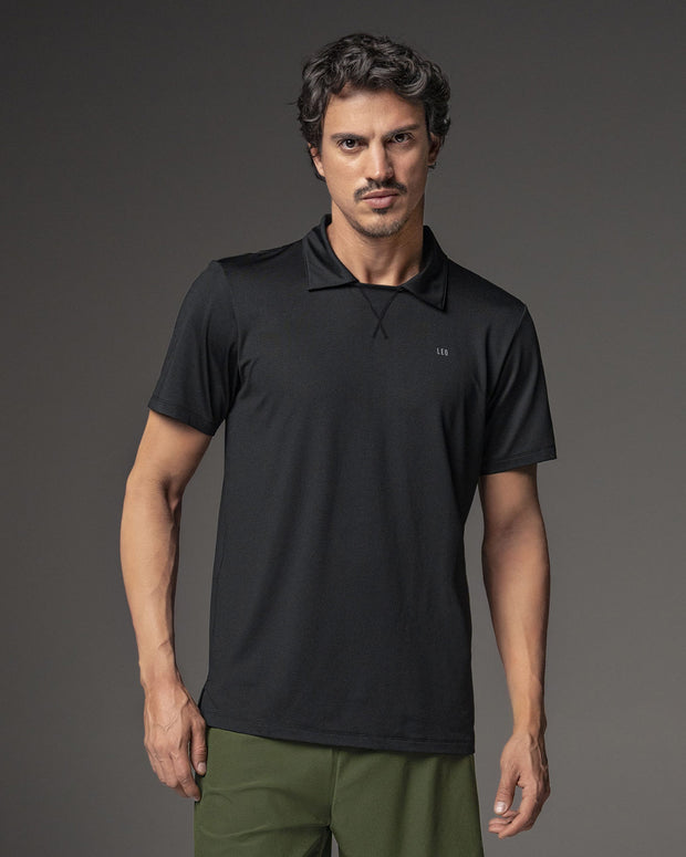 Camiseta deportiva transpirable con cuello tipo polo