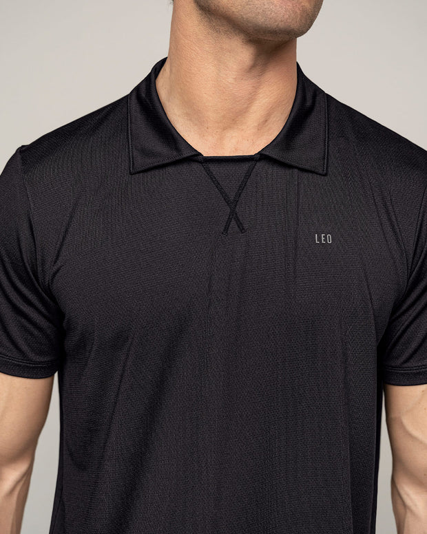 Camiseta deportiva transpirable con cuello tipo polo