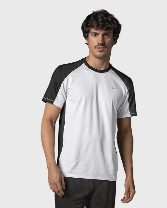 Camiseta deportiva masculina manga corta#color_000-blanco