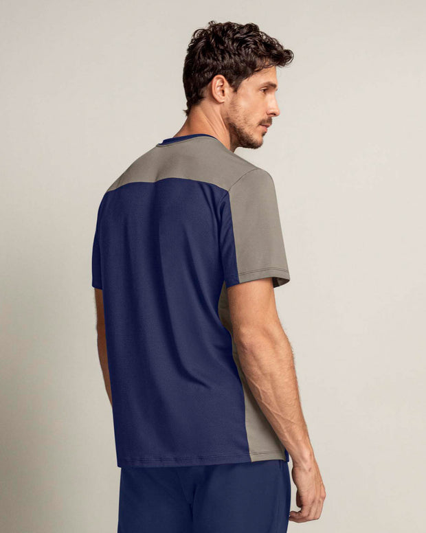 Camiseta deportiva masculina manga corta