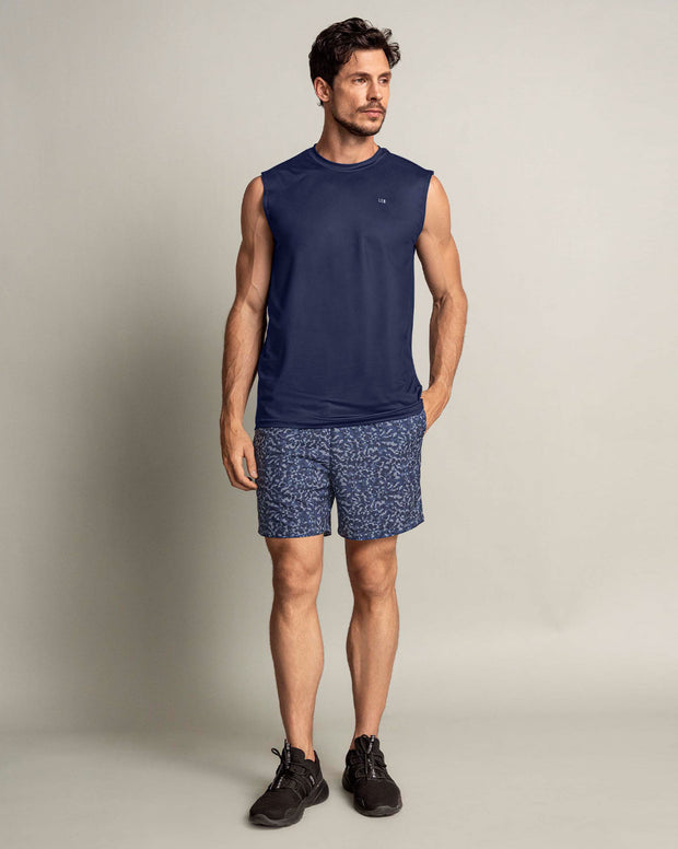 Pantaloneta deportiva con bolsillos funcionales
