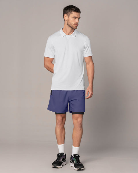 Pantaloneta deportiva con bolsillo lateral con bóxer interno#color_522-azul