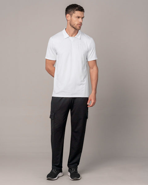 Pantalón deportivo bota recta con bolsillos tipo cargo#color_700-negro