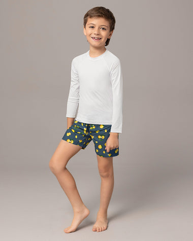 Pantaloneta de baño infantil con pantaloncillo interno en tul#color_a62-estampado-azul-limones