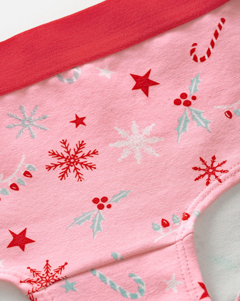 Paquete x 5 panties tipo hipster para niña#color_s03-blanco-rojo-menta-rosado-amarillo-estampado