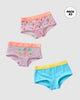 Paquete x 3 panties tipo hipster en algodón suave para niña#color_s35-lila-estampado-paletas-celeste-paletas